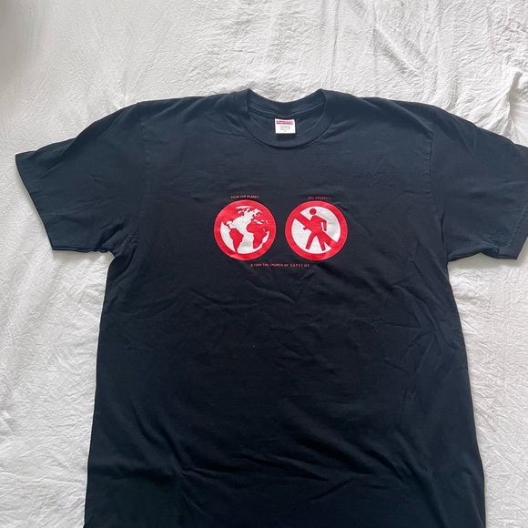 Supreme Black Save the Planet Tee - Picture 1 of 3